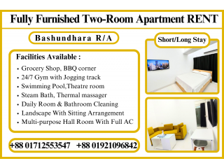 Two Room Furnished Serviced Apartment RENT In Bashundhara R/A.