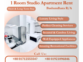 1BHK Furnished Serviced Apartments For Rent  In Bashundhara R/A