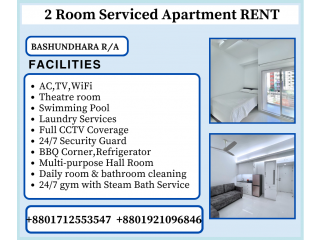 Two Room Furnished Studio Apartment For Rent In Bashundhara R/A.