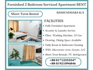 Two Bedroom Fully Furnished Serviced Apartment RENT in Bashundhara R/A.