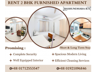 2BHK Fully Furnished Serviced Apartment RENT in Bashundhara R/A