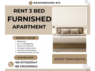3Bed Room Serviced Apartment RENT in Bashundhara R/A.