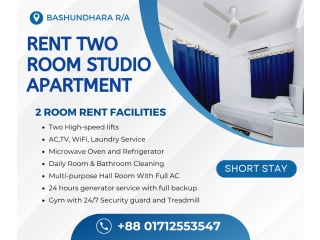 Two Room Luxurious Apartments For Rent In Bashundhara R/A