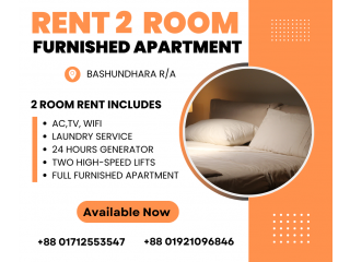 Furnished Beautiful 2 Room Studio Apartment Rent In Bashundhara R/A