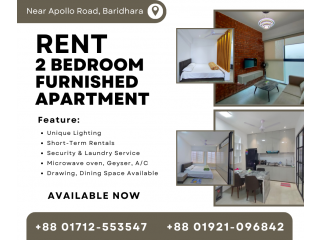 Stylish 2BHK Serviced Apartment Available for Rent Near to Apollo Road in Baridhara