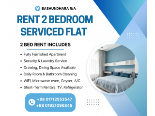 Rent a Luxuriously Furnished Two-Bedroom Apartment in Bashundhara R/A.