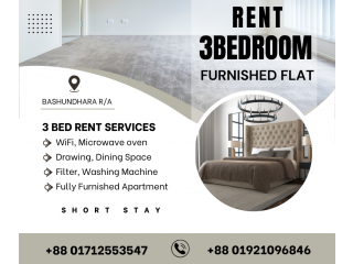 3BHK Serviced Apartment RENT In Bashundhara R/A