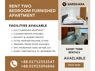 RENT 2 Bedroom Furnished Apartment In Baridhara.