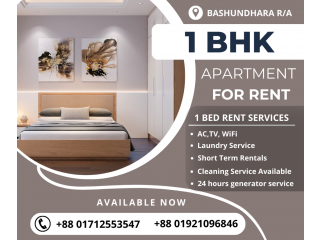 Furnished One Bedroom Apartment for a Premium Experience Rent in Bashundhara R/A