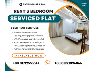 Furnished 3BHK Serviced Apartment RENT In Bashundhara R/A