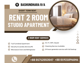 TO-LET For 2Room Serviced Apartment Bashundhara R/A.