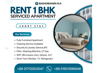 1BHK Serviced Apartment RENT With Modern Furniture In Bashundhara R/A