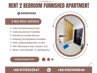 Rent Luxurious 2 Bedroom Serviced Apartment In Baridhara.