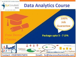 Data Analytics Training in Delhi at SLA Institute with Free R & Python Certification, 100% Job Placement