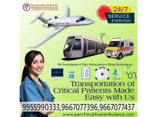 Pick Affordable Panchmukhi Air Ambulance Services in Varanasi with Hi-tech Ventilator