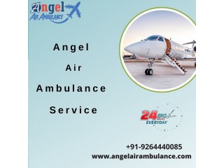 Take Splendid Angel Air Ambulance Service in Dibrugarh with Ventilator Setup