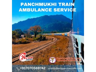 Take  Panchmukhi Train Ambulance Service in Patna for Advanced CCU Facilities