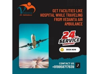 Choose Vedanta  Air Ambulance Services In Coimbatore With Life Care Ventilator Setup