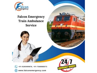 Hire Top Class Falcon Emergency Train Ambulance Service in Ranchi with Ventilator Setup