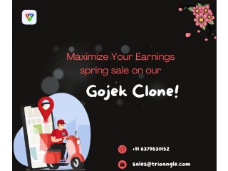 Maximize Your Earnings sping sale on our Gojek Clone!